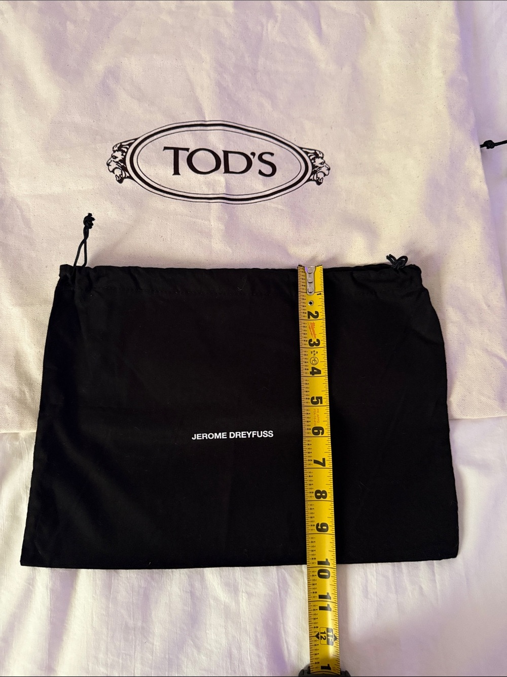 Tod's Cream & Black Drawstring Dust Bags Set - Picture 8 of 10